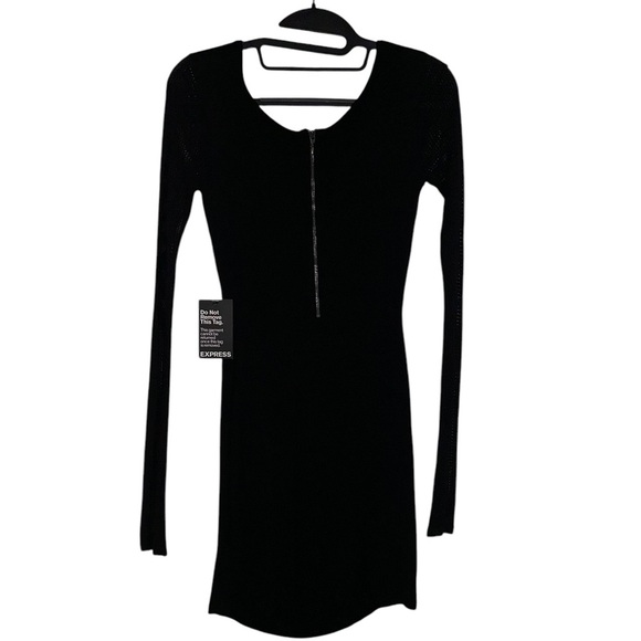 NWT Express Black Mesh Long Sleeve Whimsigoth Bodycon Dress - Size XS - Picture 5 of 9